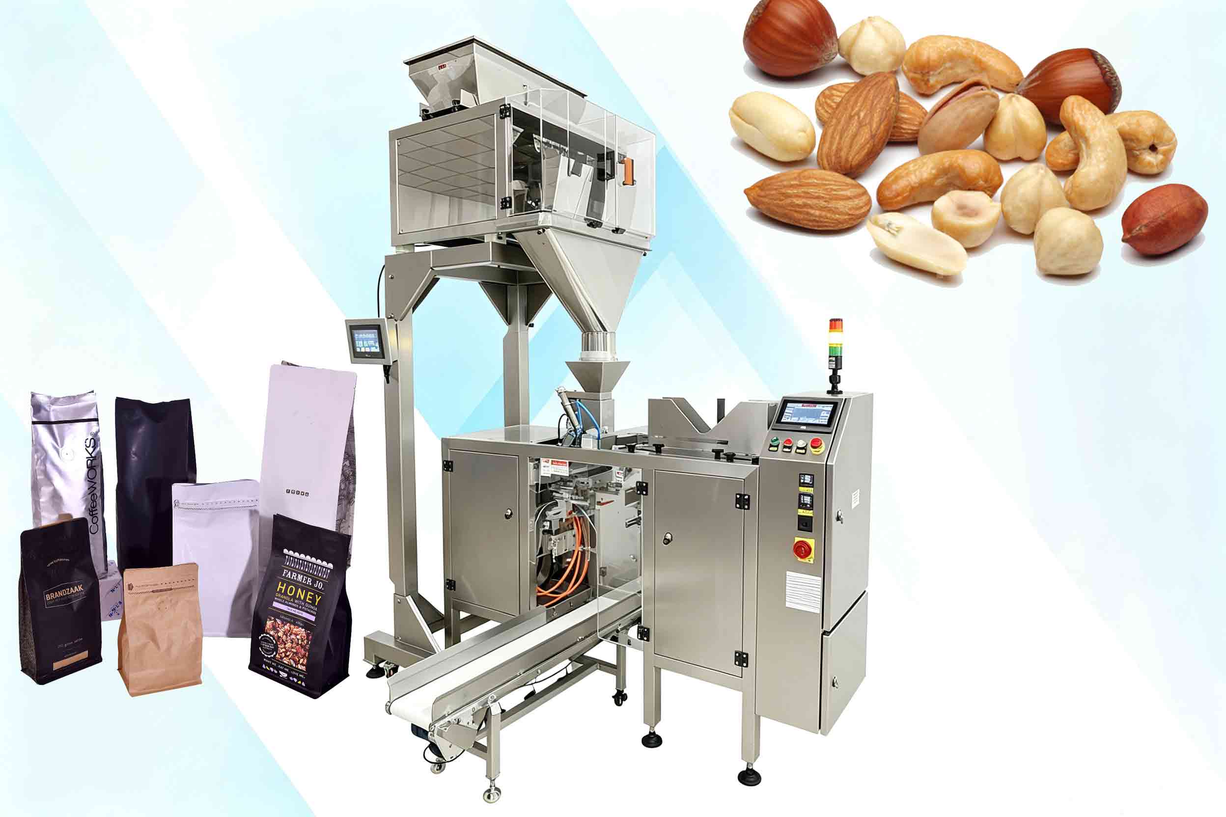 LK1-430AS Mini Gusset Pouch Doypack Machine With Nitrogen Flushing