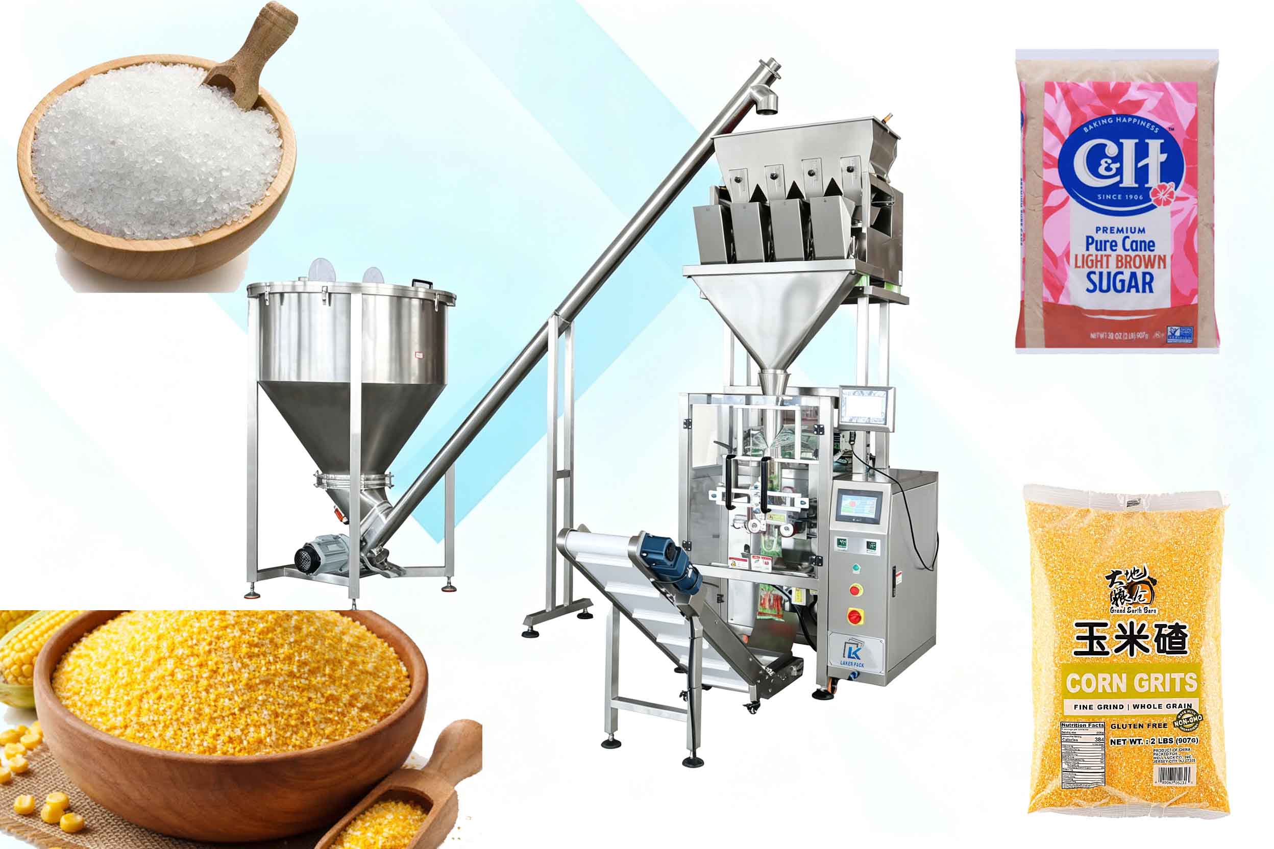 Coffee Deterget Powder Salt Roll Film Packaging Machine