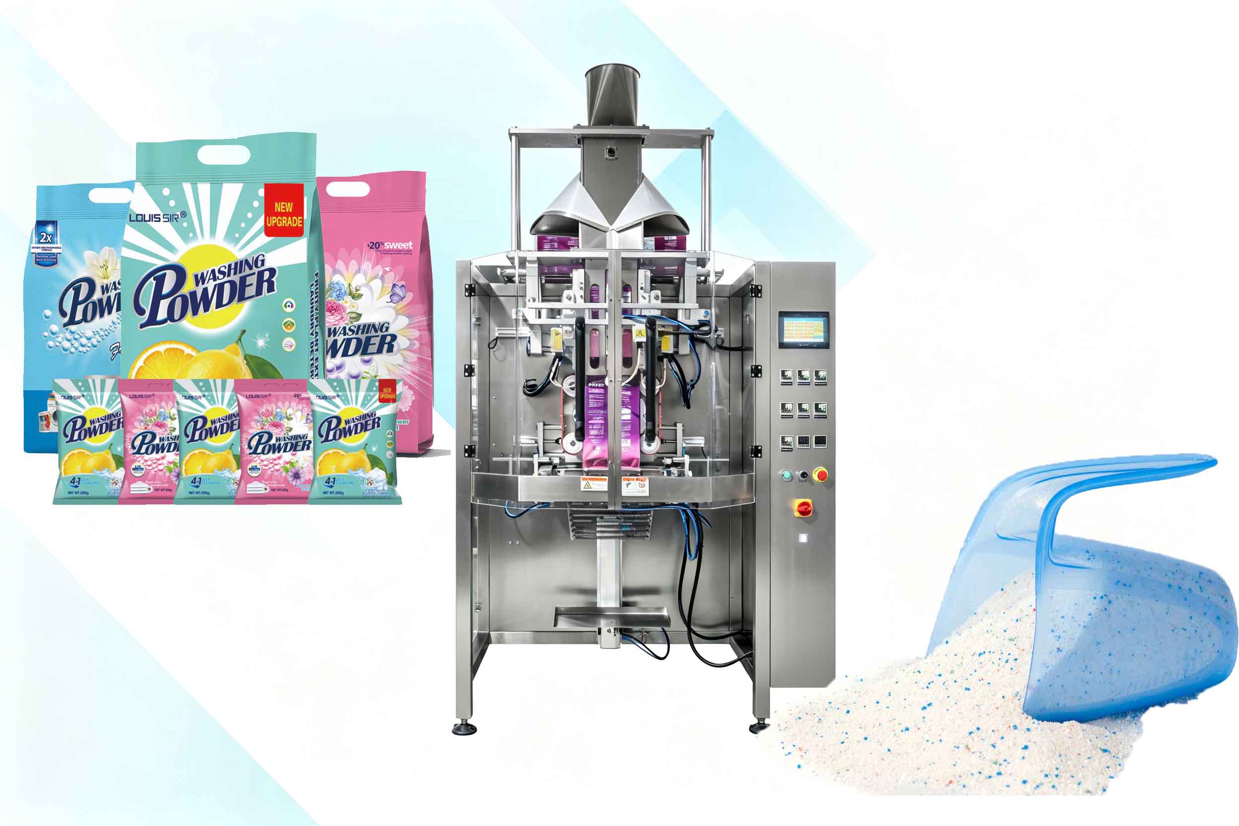 Detergent Powder 100g-3kg Quadro Bag Packaging Machine