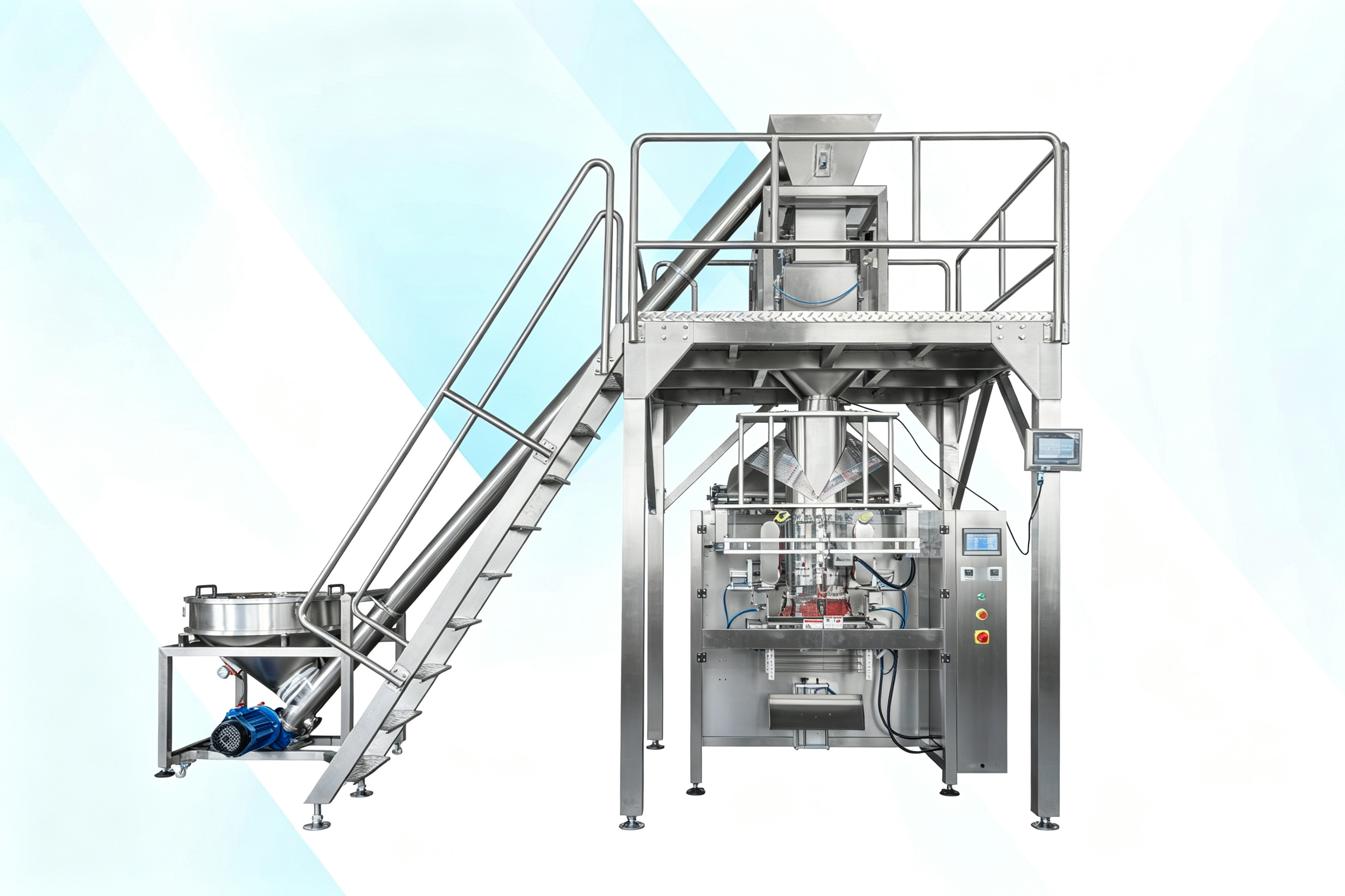 LKV-1050AS 1kg-20kg Granules/Detergent Powder Packaging Machine With Auger Elevator