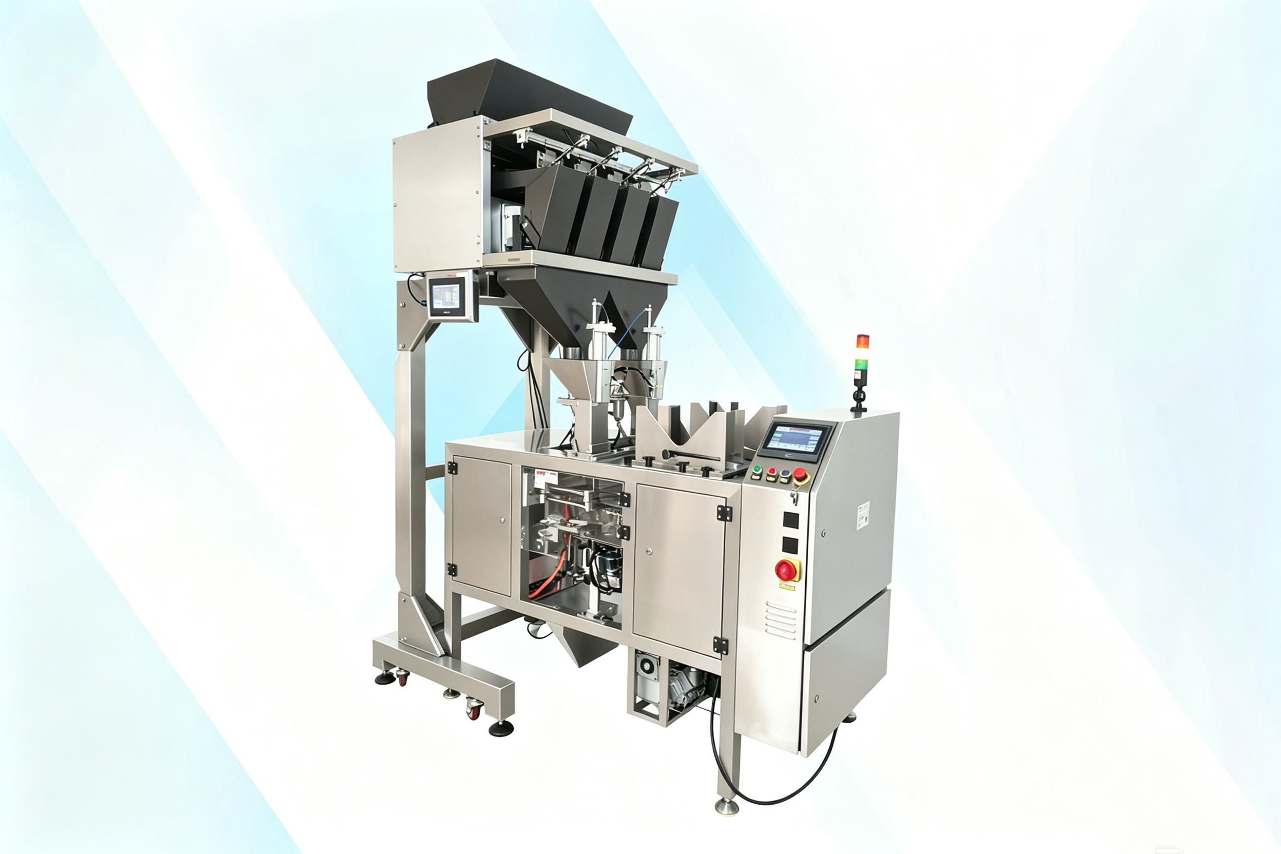 Twins Mini Doypack Machine With Teflon Linear Weigher