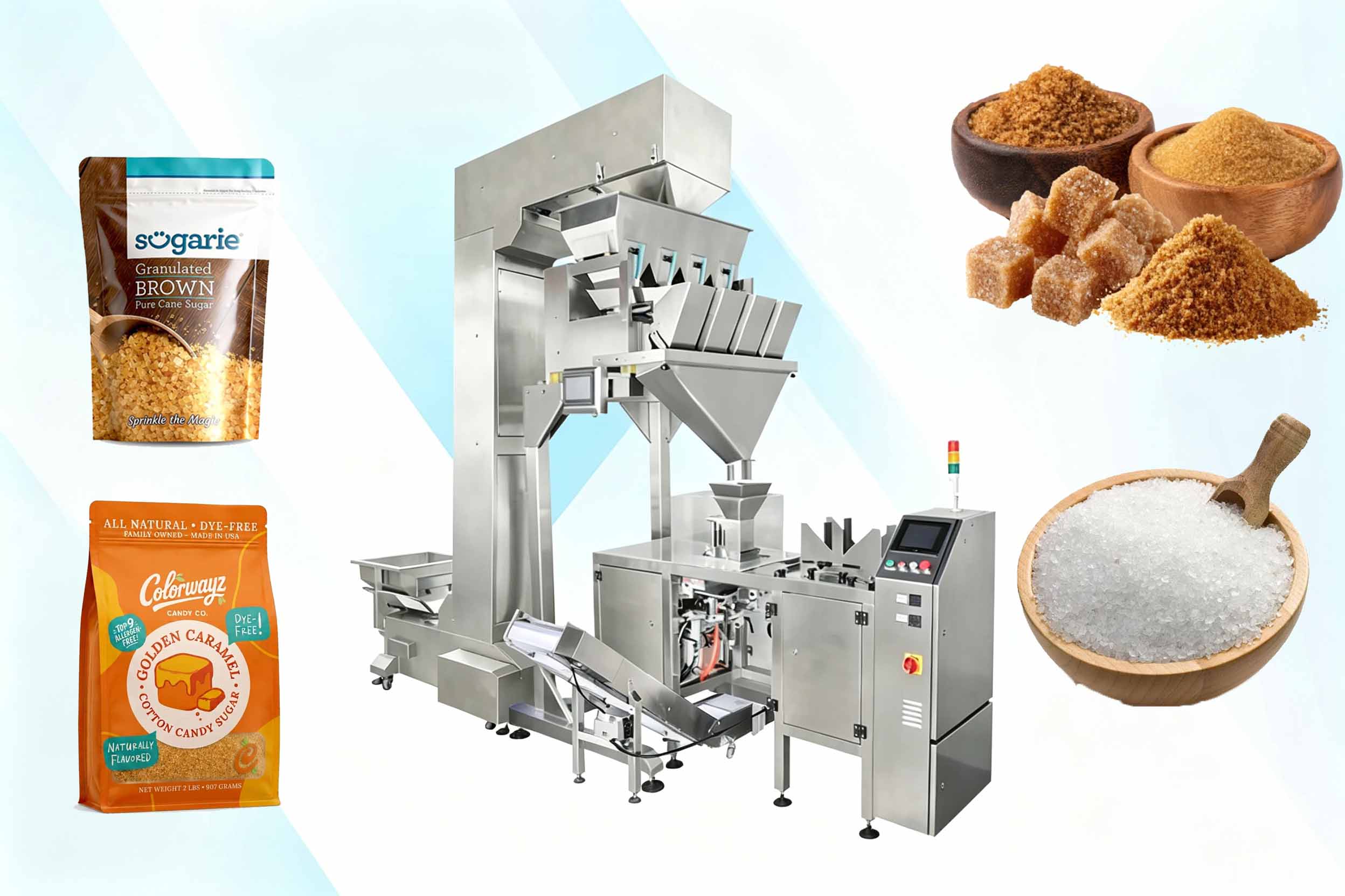 Automatic Mini Doypack Premade Bags Coffee White Sugar Brown Sugar Packaging Machine