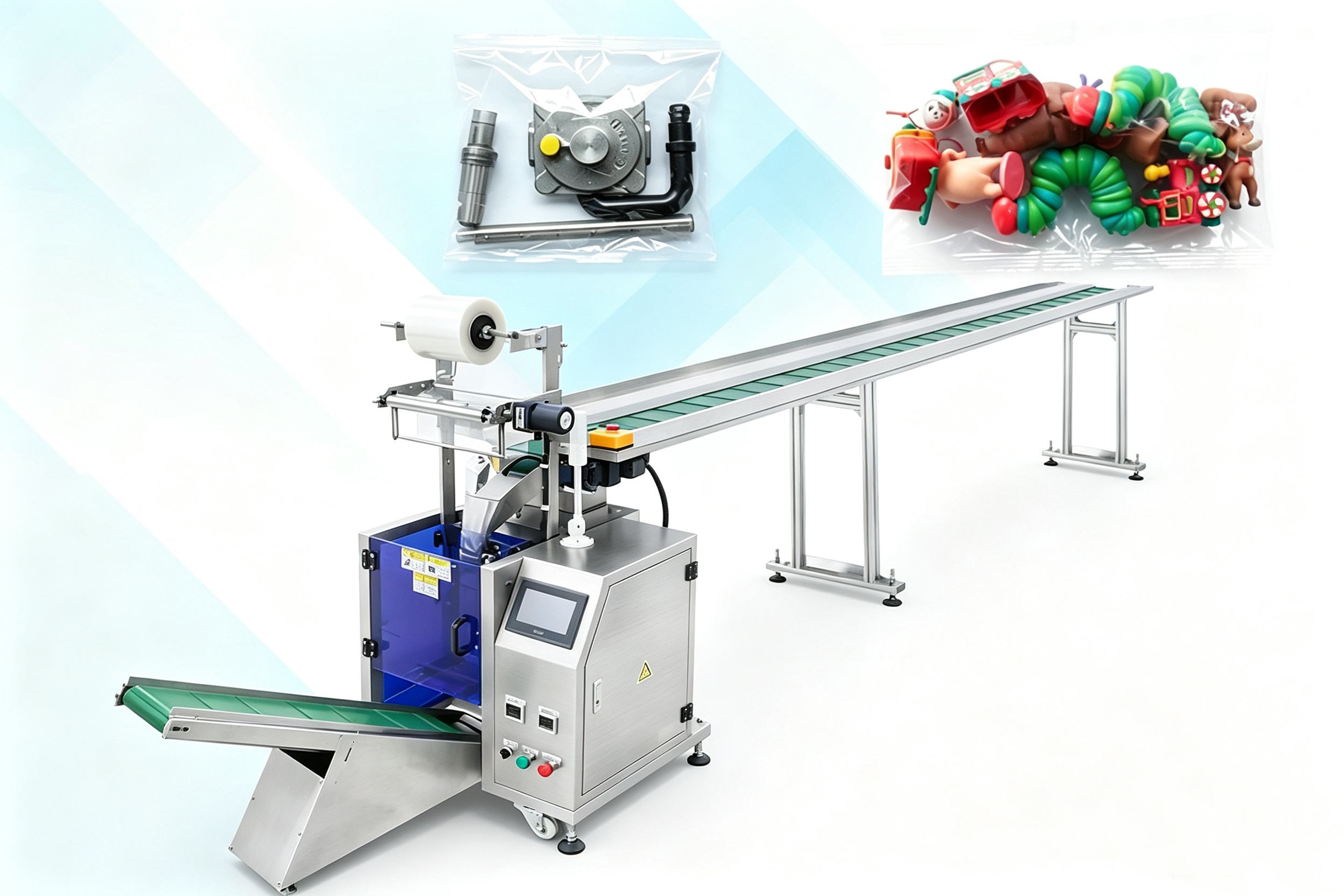 Semi-auto Lengthen Conveyor Fittings Packaging Machine