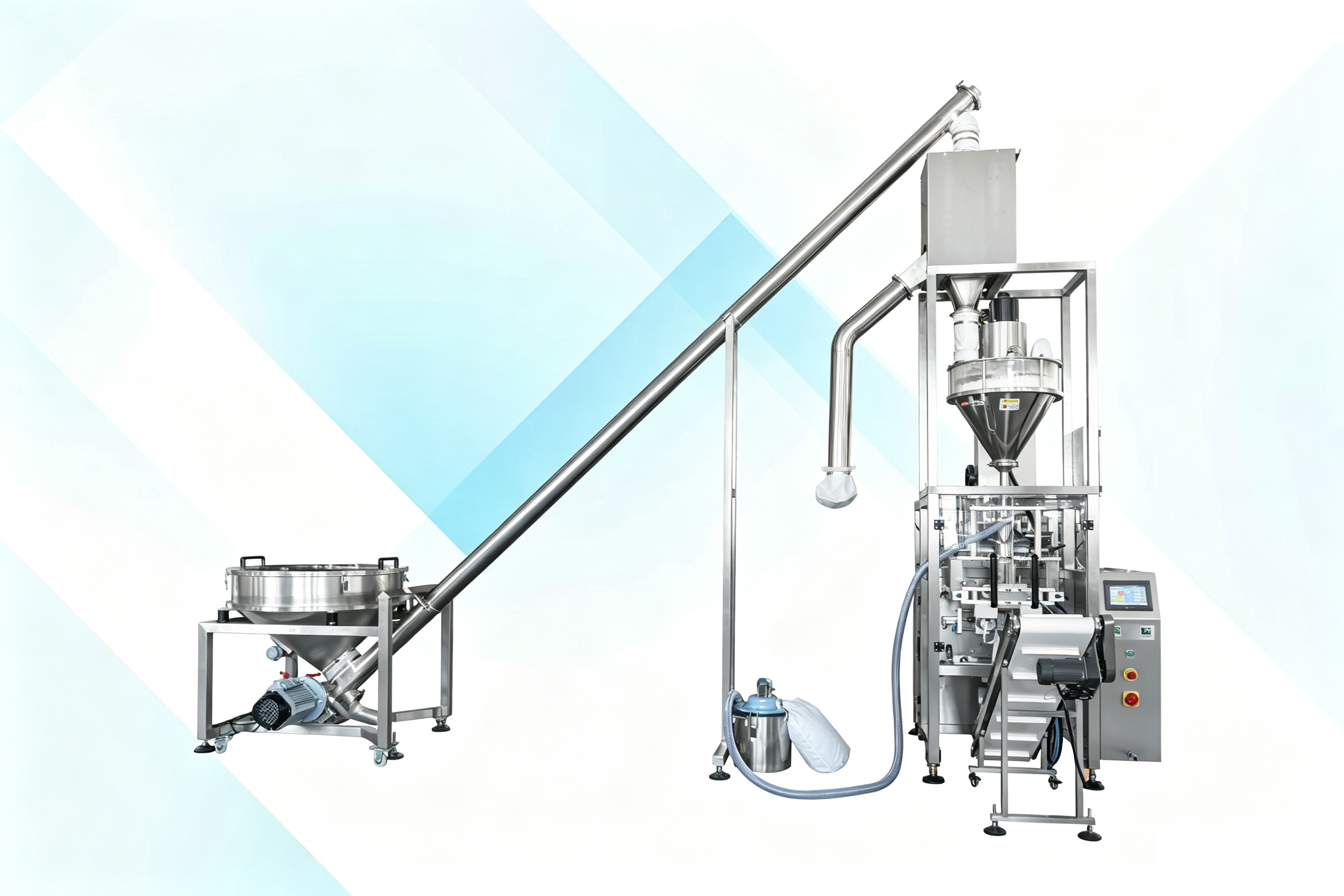 LKV-420D Powder Packaging Machine With Throat Metal Detector