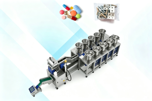 Ten Counting Bowls Furniture Hardware Bolts Nuts Counting Packing Machine With Labeling