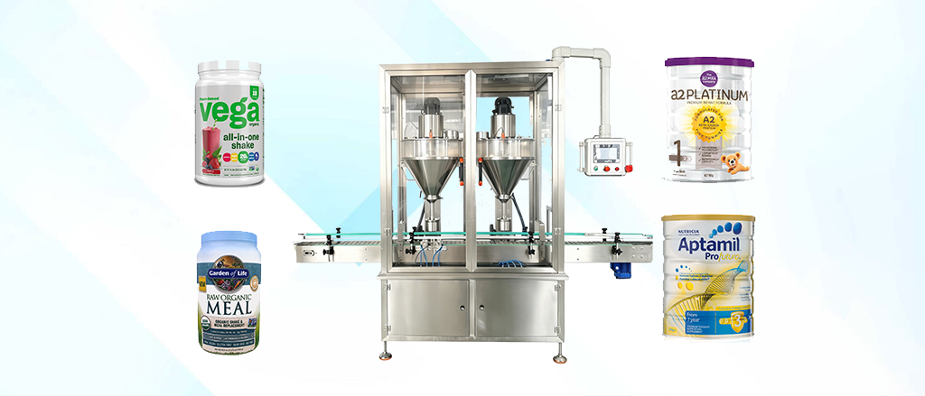 Automatic Dual-Lane 2-Head Powder Filling Machine