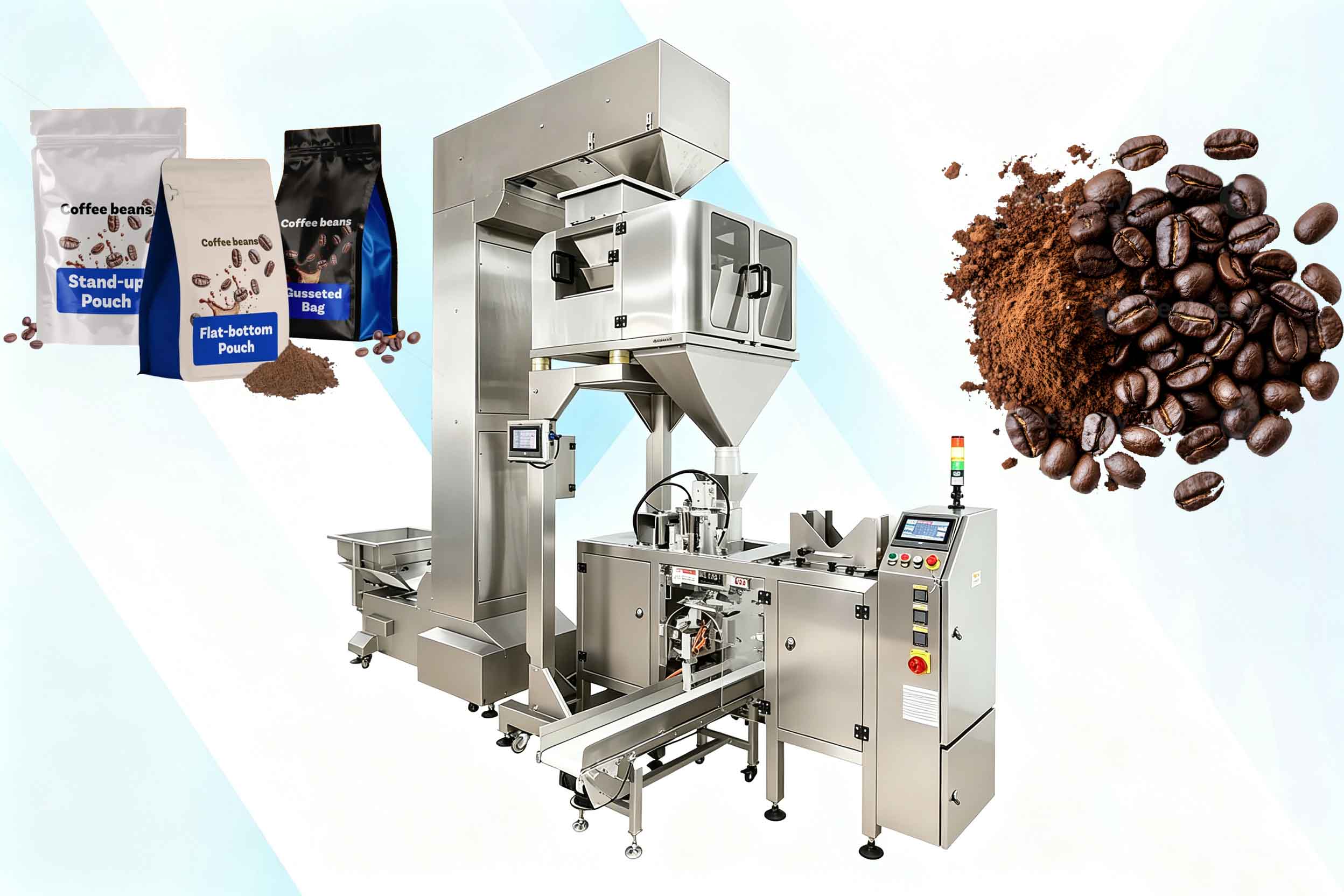 Full-Auto Nuts Beans Four-Head Weigher Mini Doypack Machine