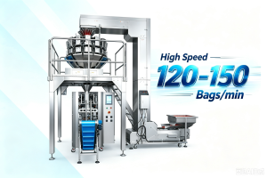 150 Bags/min Continuous High Speed Granules VFFS Packaging Machine