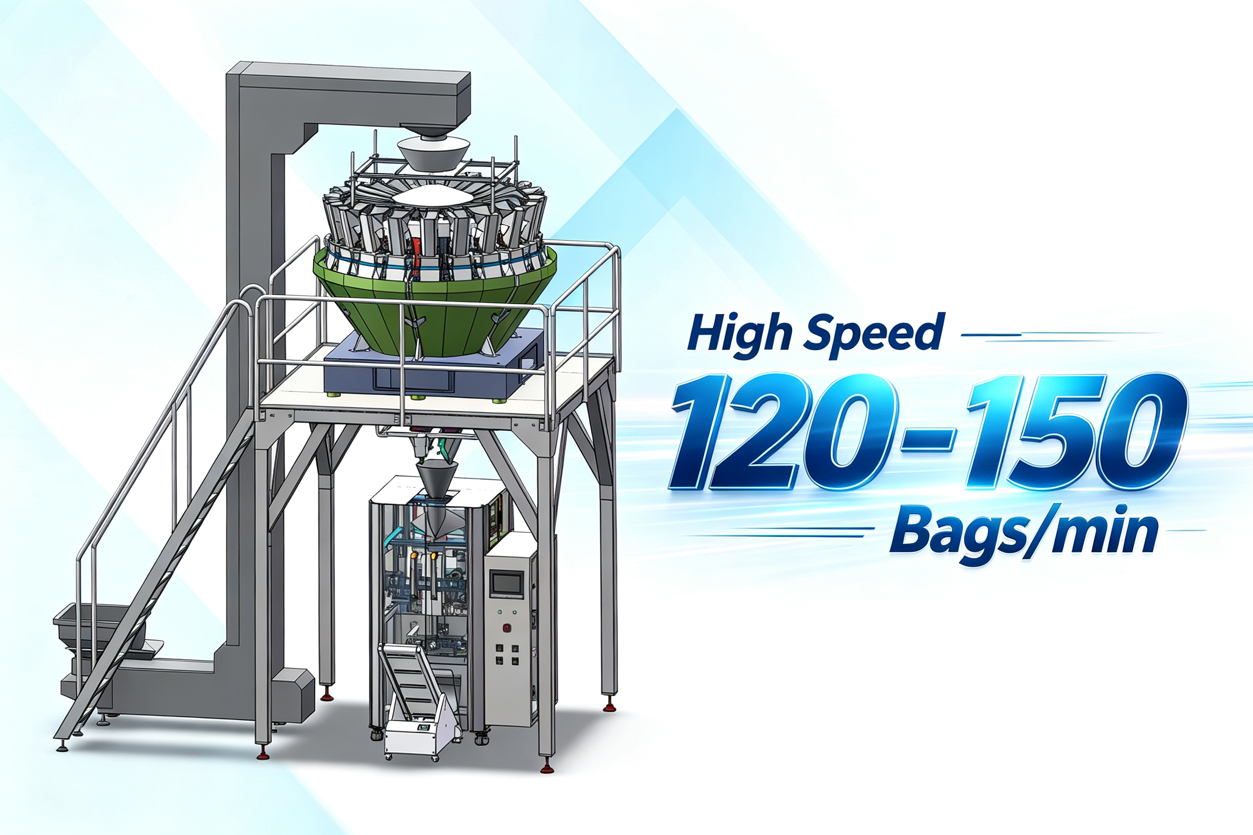 Nuts Snack High Speed 150 Bags/min VFFS Packaging Machine